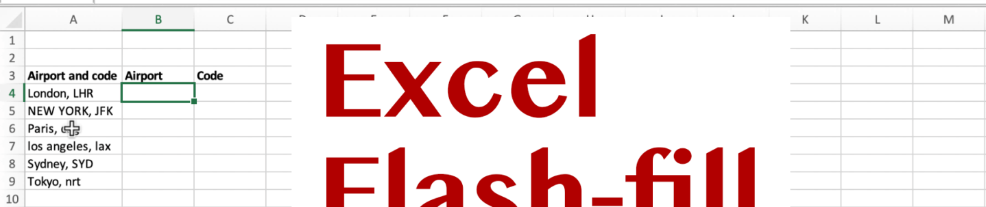 How to Use Excel Flash-fill | Gary Schwartz's Blog
