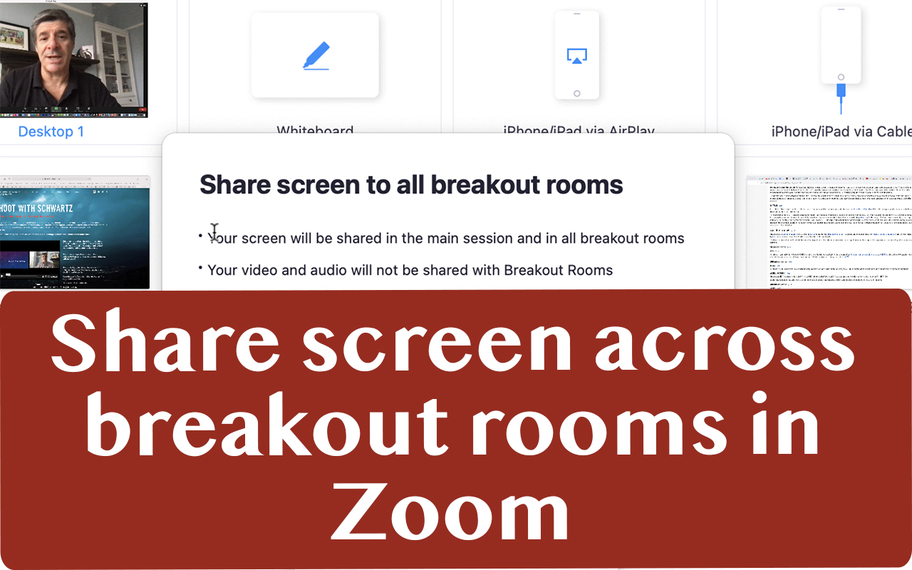 Screen Share Across All Your Breakout Rooms in Zoom | Gary Schwartz's Blog